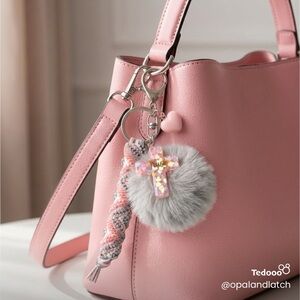 Sweet Faith Cross Charm Keychain